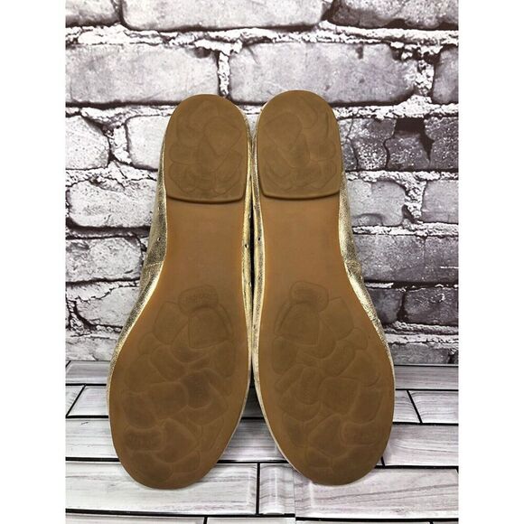 Kork Ease Metallic Gold Leather Perforated Ballet Flats Shoes Women Sz 11M US/43 - Picture 13 of 16